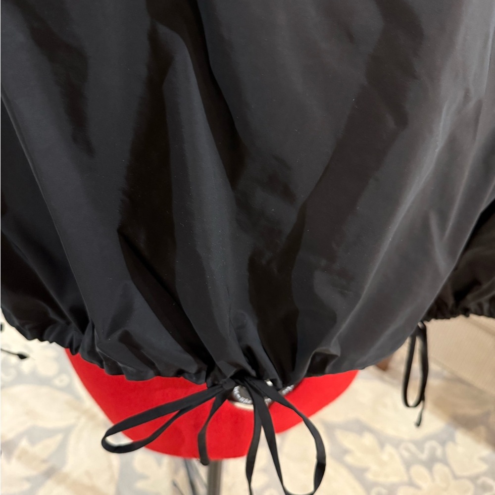 Black Hooded Jacket With Drawstring - image 2